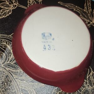 VINTAGE HALL pottery 433 Original Burgandy 6" Baking Dish